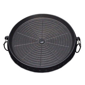 Portable Korean BBQ Butane Gas Stove Stone Grill Plate Non Stick Coated Round (Option: StoneBBQPlateRound)