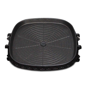 Portable Korean BBQ Butane Gas Stove Stone Grill Plate Non Stick Coated Square (Option: StoneBBQPlateSquare)