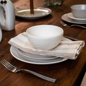 Striped Napkins (Color: Grey Stripe)