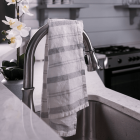 Striped Kitchen Towel (Color: Beige Stripe)