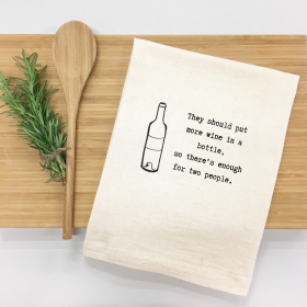 They should have put more wine in a bottle, so there's enough for two people. (Option: 3365-1032)
