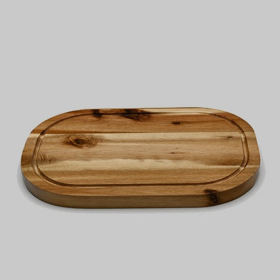 Acacia Serving Rounded cutting Board (size: 12" X 8")