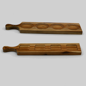 Acacia doublesided flight Board (size: 17.5" longTypeAcacia 4 hole doublesided flight Board)