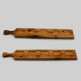 Acacia doublesided flight Board (size: 21" longTypeAcacia 5 hole doublesided flight Board)