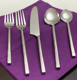 Vibhsa Flatware 5 Piece Place Setting (Option: TIPL003PS, size: Service for 1)